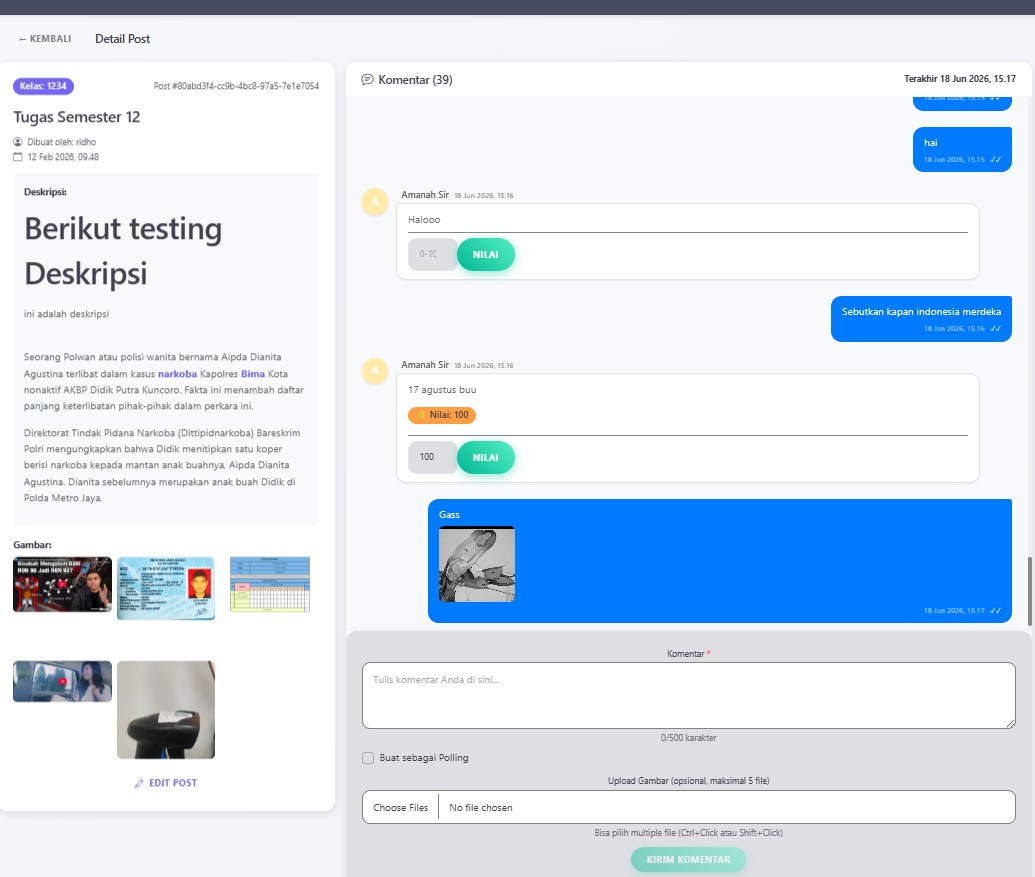 Social App Like Thread for classroom. (BE: Java Spring + FE: React.js)